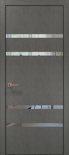 Міжкімнатні двері ламіновані ламінована дверь plato-27 бетон сірий алюмінієва кромка