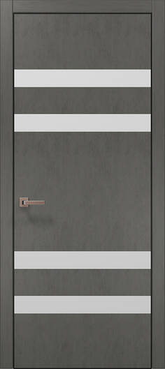 Міжкімнатні двері ламіновані ламінована дверь plato-27 бетон сірий алюмінієва кромка