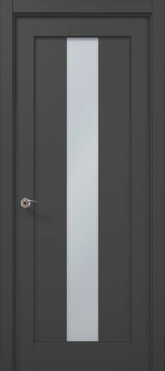 Міжкімнатні двері ламіновані ламінована дверь ml-01 темно-сірий супермат