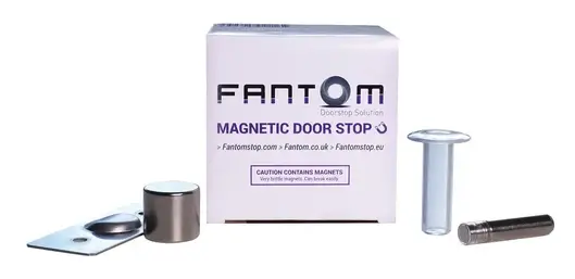 Фурнітура обмежувачі стопори дверей стопор дверний магнітний fantom premium прозорий код: fds11111rtb