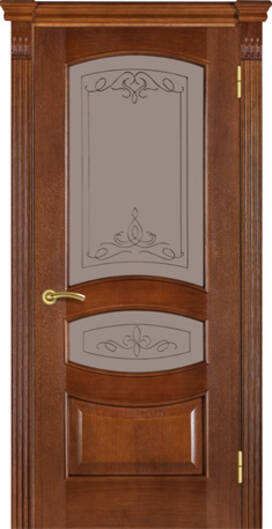 Міжкімнатні двері шпоновані шпонированная дверь модель 50 дуб браун ст-ст-гл