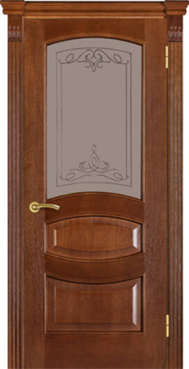 Міжкімнатні двері шпоновані шпонированная дверь модель 50 дуб браун ст-гл-гл
