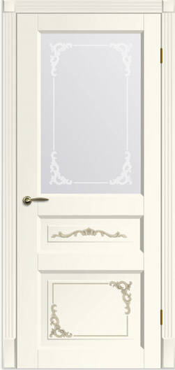 Міжкімнатні двері фарбовані лондон пг з малюнком