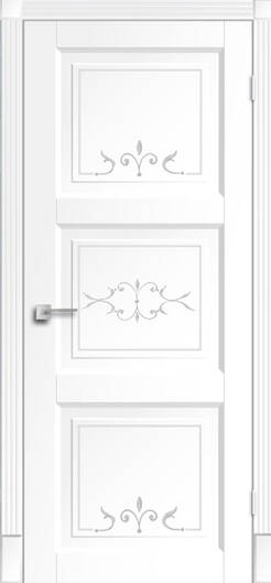 Міжкімнатні двері фарбовані рим поо з малюнком