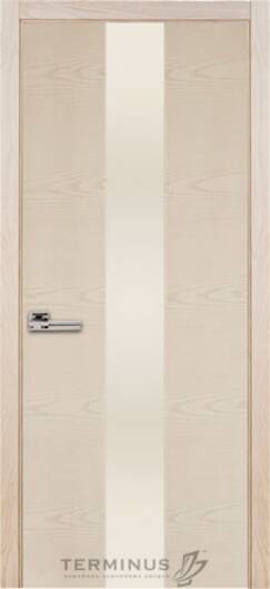 Міжкімнатні двері шпоновані шпонована дверь модель 23 ясен crema (біле скло)