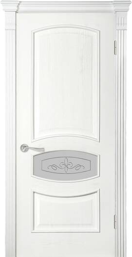 Межкомнатные двери шпонированные шпонированная дверь модель 50 ясень белый эмаль гл-ст-гл