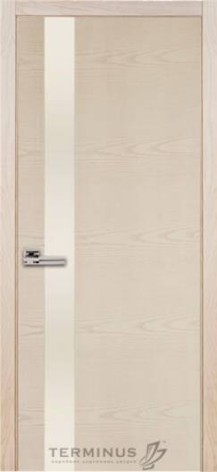 Міжкімнатні двері шпоновані шпонована дверь модель 21 ясен crema (біле скло)