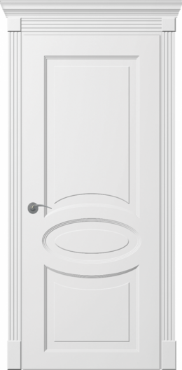 Міжкімнатні двері фарбовані барселона пг біла