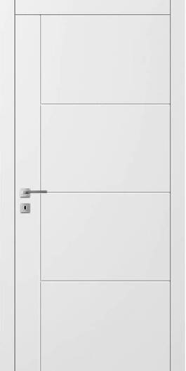 Міжкімнатні двері фарбовані аl3 білі з фрезеруванням