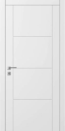 Міжкімнатні двері фарбовані аl4 білі з фрезеруванням