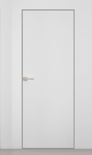 Міжкімнатні двері прихованого монтажу приховані prime-al с алюмінієвым торцом