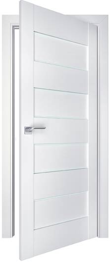 Міжкімнатні двері ламіновані ламінована дверь модель 112 білий матовий