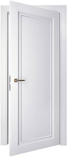 Міжкімнатні двері ламіновані ламінована дверь модель 401 білий пг