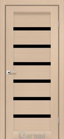 Міжкімнатні двері ламіновані vela горіх роял (чорне «lacobel»)