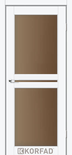 Міжкімнатні двері ламіновані модель ml-05 білий перламутр